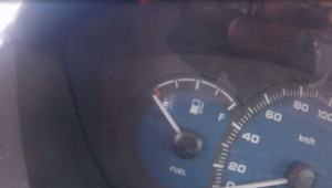 Gas gauge at time of pick up